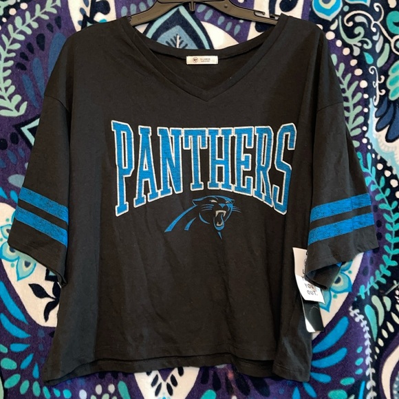 47 Tops - NWT Panthers crop top XL